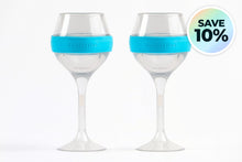 Load image into Gallery viewer, Set of 2: ChilledVino Blue Frosty Drinkware