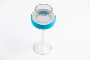 Set of 4: ChilledVino Blue Frosty Drinkware