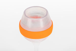 Set of 4: ChilledVino Orange Frosty Drinkware