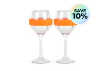 Load image into Gallery viewer, Set of 2: ChilledVino Orange Frosty Drinkware