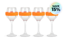 Load image into Gallery viewer, Set of 4: ChilledVino Orange Frosty Drinkware