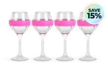 Load image into Gallery viewer, Set of 4: ChilledVino Pink Frosty Drinkware