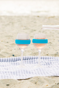 Set of 2: ChilledVino Blue Frosty Drinkware