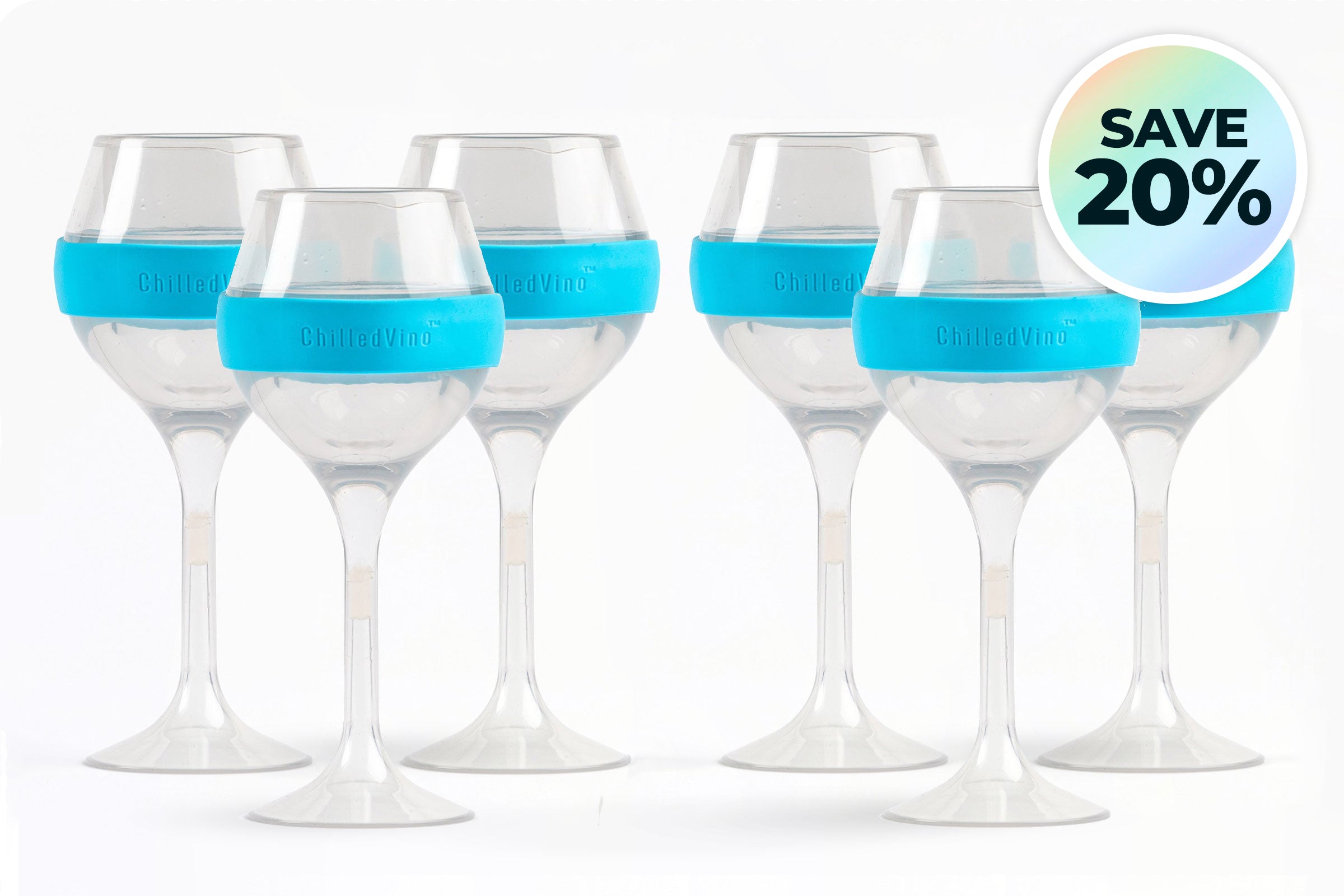 ChilledVino Frosty Drinkware - Freezable, All-Purpose Wine Glasses -  Insulated Drinking Glass With S…See more ChilledVino Frosty Drinkware 