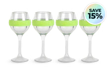 Load image into Gallery viewer, Set of 4: ChilledVino Green Frosty Drinkware