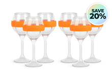 Load image into Gallery viewer, Set of 6: ChilledVino Orange Frosty Drinkware