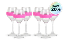 Load image into Gallery viewer, Set of 6: ChilledVino Pink Frosty Drinkware